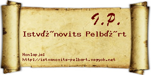Istvánovits Pelbárt névjegykártya